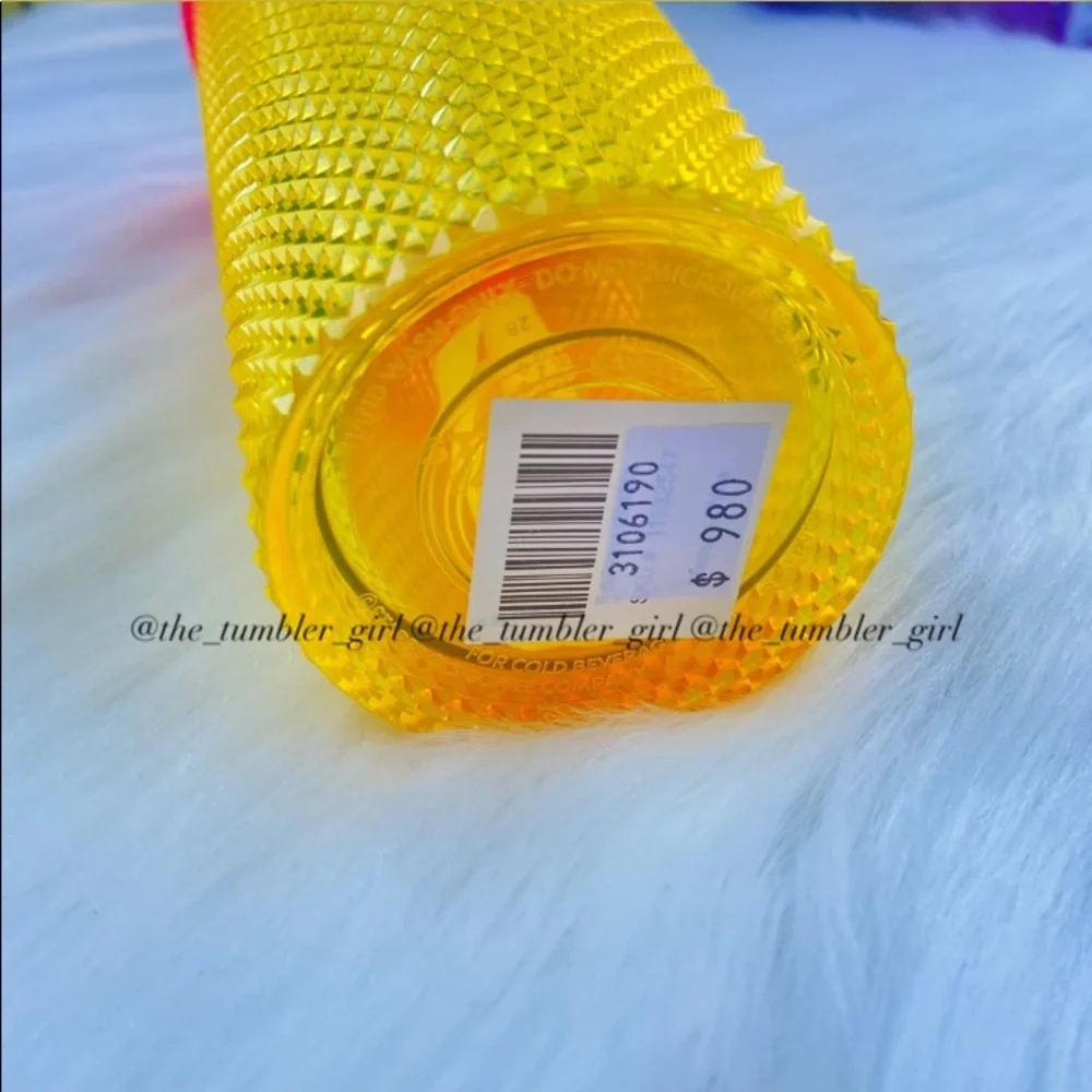 💛LIMITED 💛Starbucks Taiwan Sunset Gradient Red Yellow Ombré Studded Tumbler - Picture 8 of 10